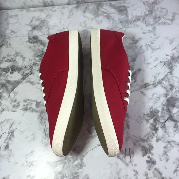 SeaVees Womens Shoes Palm Ave Sneakers  Plimsoll Size 9.5 Cherry Cotton Canvas - Picture 5 of 16